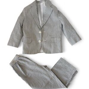 Striped Blazer and Pants Set